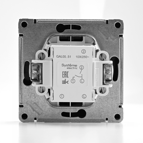 Выключатель 2-кл. ArtGallery (сх. 5) 10AX механизм базальт SE GAL001451 GAL001451