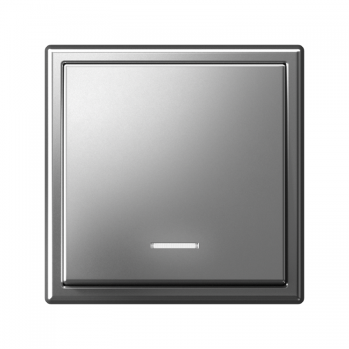 Выключатель 1-кл. ArtGallery (сх. 1а) 10AX с подсветкой механизм сталь SE GAL000913 GAL000913