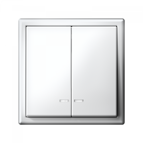 Выключатель 2-кл. ArtGallery (сх. 5а) 10AX с подсветкой механизм бел. SE GAL000153 GAL000153