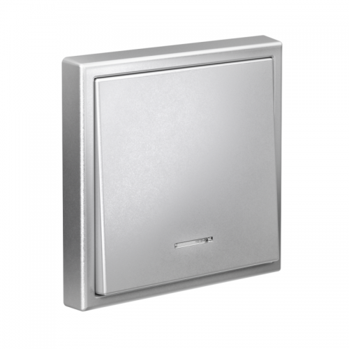 Выключатель 1-кл. ArtGallery (сх. 1а) 10AX с подсветкой механизм алюм. SE GAL000313 GAL000313