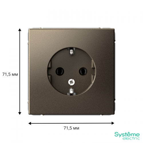 Розетка ArtGallery 16А с заземл. механизм мокко SE GAL000643 GAL000643