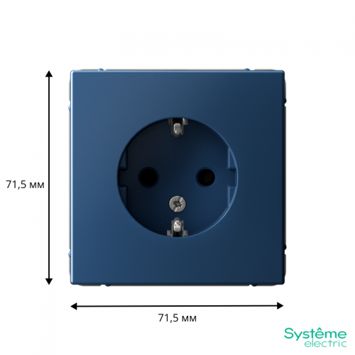 Розетка ArtGallery 16А с заземл. защ. шторки механизм аквамарин SE GAL001145 GAL001145