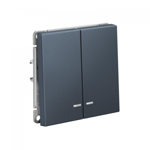 Выключатель 2-кл. ArtGallery (сх. 5а) 10AX с подсветкой механизм грифель SE GAL000753 GAL000753