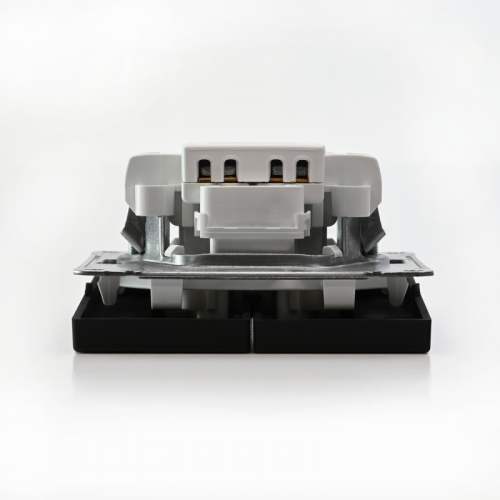 Выключатель 2-кл. ArtGallery (сх. 5а) 10AX с подсветкой механизм карбон SE GAL001053 GAL001053