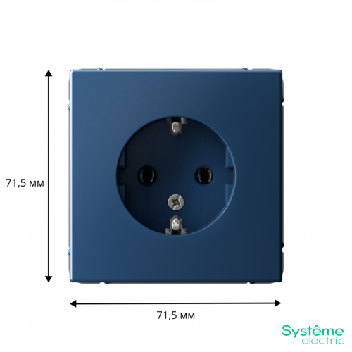 Розетка ArtGallery 16А с заземл. механизм аквамарин SE GAL001143 GAL001143