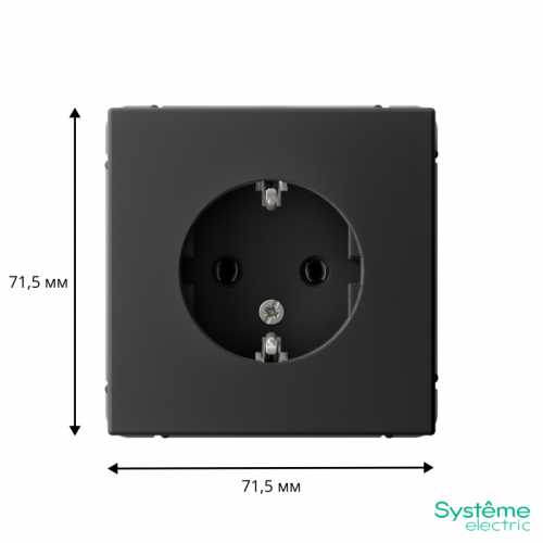 Розетка ArtGallery 16А с заземл. механизм карбон SE GAL001043 GAL001043