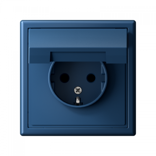 Розетка ArtGallery 16А IP20 с заземл. защ. шторки с крышкой механизм аквамарин SE GAL001146 GAL001146