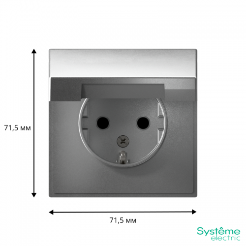Розетка ArtGallery 16А IP20 с заземл. защ. шторки с крышкой механизм алюм. SE GAL000346 GAL000346