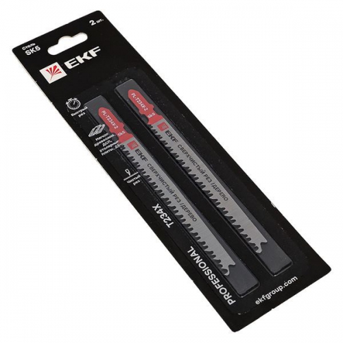 Пилка для электролобзика T234X (быстрый чистовой рез по дереву)(SK5) (уп.2шт) Professional EKF pl-t234x-2 pl-t234x-2