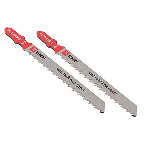 Пилка для электролобзика прямые T101B (чистовой рез по ДВП)(SK5) (уп.2шт) Expert EKF pl-t101b-2 pl-t101b-2