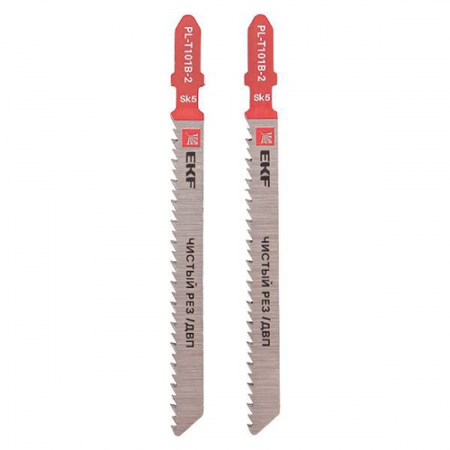 Пилка для электролобзика прямые T101B (чистовой рез по ДВП)(SK5) (уп.2шт) Expert EKF pl-t101b-2 pl-t101b-2