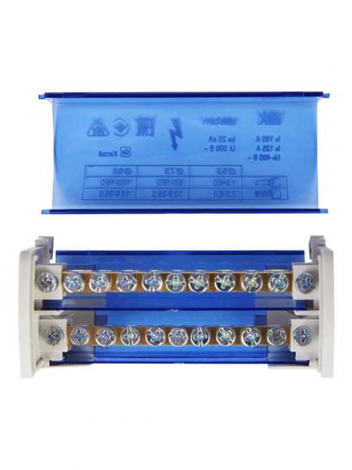 Шина на DIN-рейку (кросс-модуль) ШНК 2х11 L+PEN IEK YND10-2-11-050 YND10-2-11-050