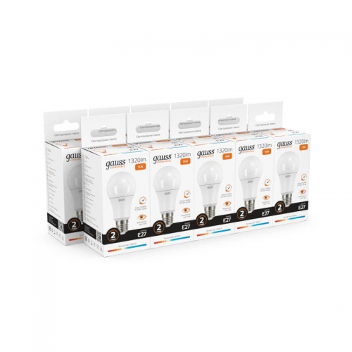 Лампа светодиодная Elementary 15Вт A60 грушевидная 3000К тепл. бел. E27 1320лм GAUSS 23215 23215