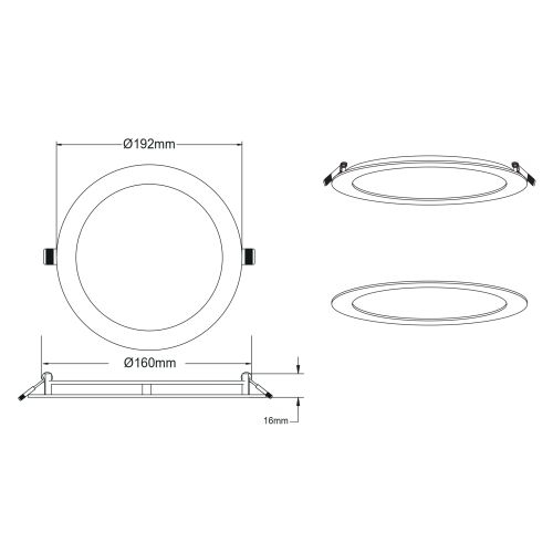 Светильник светодиодный LED 1-16-6K 16Вт 6500К встраив. круглый ЭРА Б0058403 Б0058403