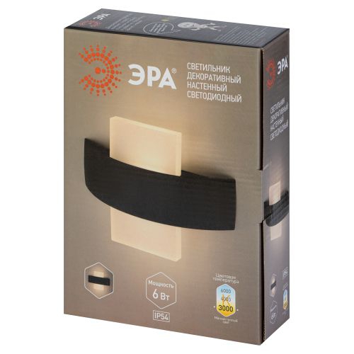 Светильник WL7 WH+BK декор. подсветка светодиод. 6Вт IP20 бел./черн. ЭРА Б0034605 Б0034605