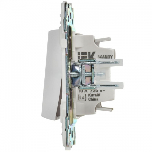 Выключатель проходной 1-кл. SKANDY 10А SK-V02W арктич. бел. IEK SK-V12-0-10-K01 SK-V12-0-10-K01