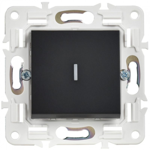 Выключатель проходной 1-кл. SKANDY 10А SK-V08Bl с индикацией черн. IEK SK-V12-1-10-K02 SK-V12-1-10-K02