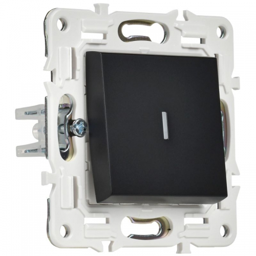 Выключатель 1-кл. SKANDY 10А SK-V07Bl с индикацией черн. IEK SK-V10-1-10-K02 SK-V10-1-10-K02