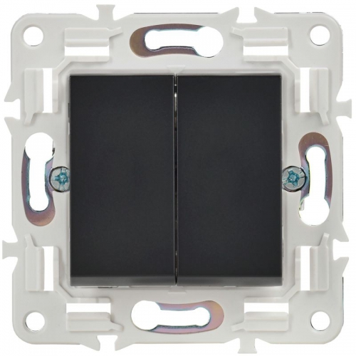 Выключатель 2-кл. SKANDY 10А SK-V04Bl черн. IEK SK-V20-0-10-K02 SK-V20-0-10-K02