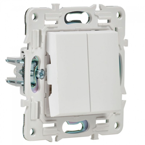 Выключатель 2-кл. SKANDY 10А SK-V04W арктич. бел. IEK SK-V20-0-10-K01 SK-V20-0-10-K01