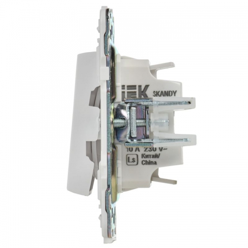 Выключатель 2-кл. SKANDY 10А SK-V04W арктич. бел. IEK SK-V20-0-10-K01 SK-V20-0-10-K01