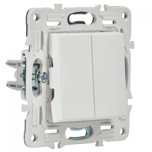 Выключатель проходной 2-кл. SKANDY 10А SK-V05W арктич. бел. IEK SK-V22-0-10-K01 SK-V22-0-10-K01