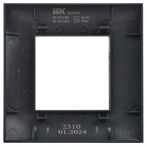 Рамка 1-м SKANDY SK-F01Bl черн. IEK SK-M12-K02 SK-M12-K02