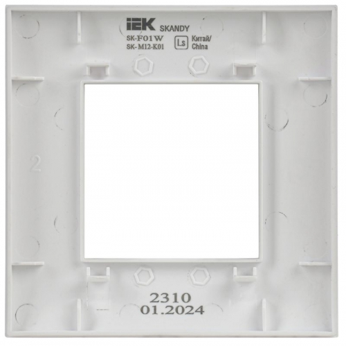 Рамка 1-м SKANDY SK-F01W арктич. бел. IEK SK-M12-K01 SK-M12-K01