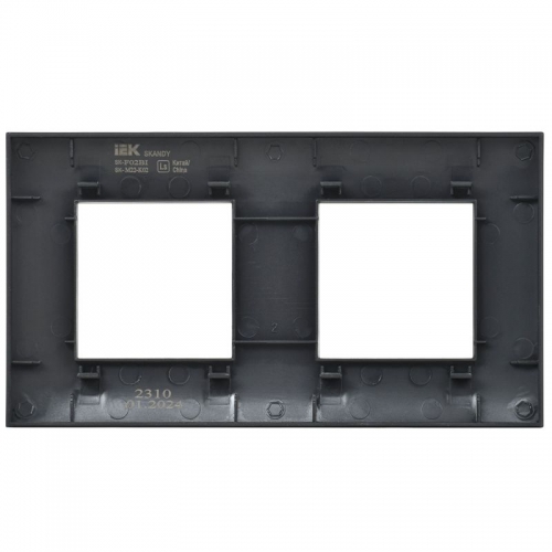 Рамка 2-м SKANDY SK-F02Bl черн. IEK SK-M22-K02 SK-M22-K02
