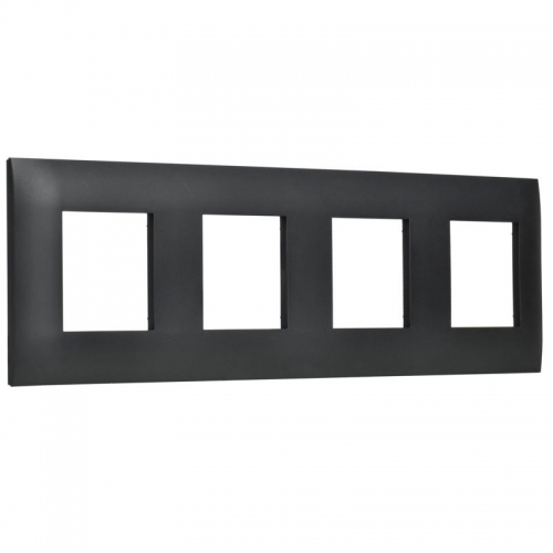 Рамка 4-м SKANDY SK-F04Bl черн. IEK SK-M42-K02 SK-M42-K02