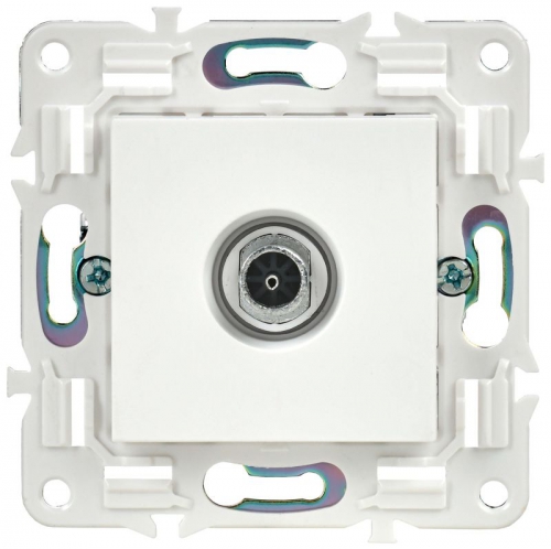 Розетка TV оконечная SKANDY SK-A12W арктич. бел. IEK SK-A10-O-K01 SK-A10-O-K01