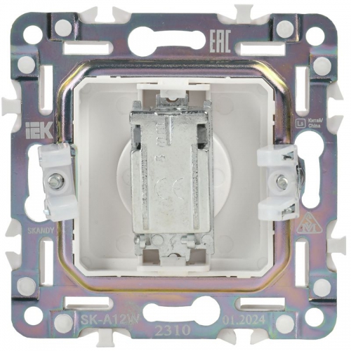 Розетка TV оконечная SKANDY SK-A12W арктич. бел. IEK SK-A10-O-K01 SK-A10-O-K01