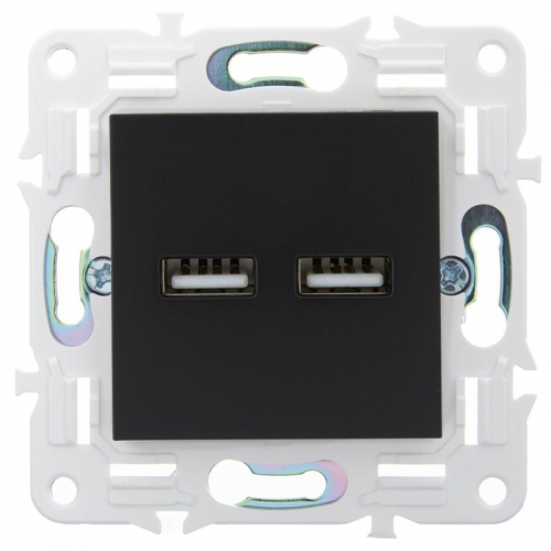 Розетка USB A+A 3.1А SKANDY SK-R15Bl черн. IEK SK-U21-D31-K02 SK-U21-D31-K02