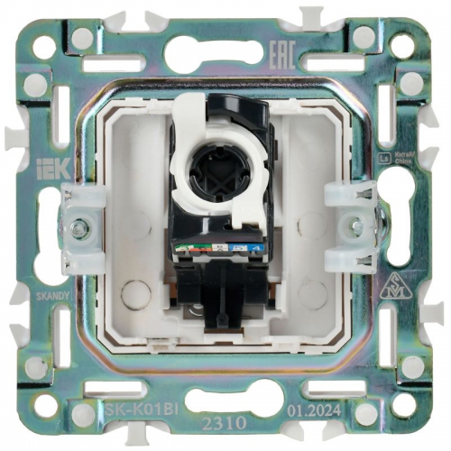 Розетка компьютерная RJ45 кат.5E SKANDY SK-K01Bl черн. IEK SK-K10-1-K02 SK-K10-1-K02