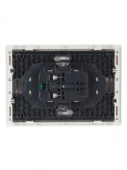 Розетка 2-м СП FORTE&PIANO FP224 16А с заземл. без защ. шторок безвинт. крепл. бел. IEK FP-R21-16-1-K01 FP-R21-16-1-K01