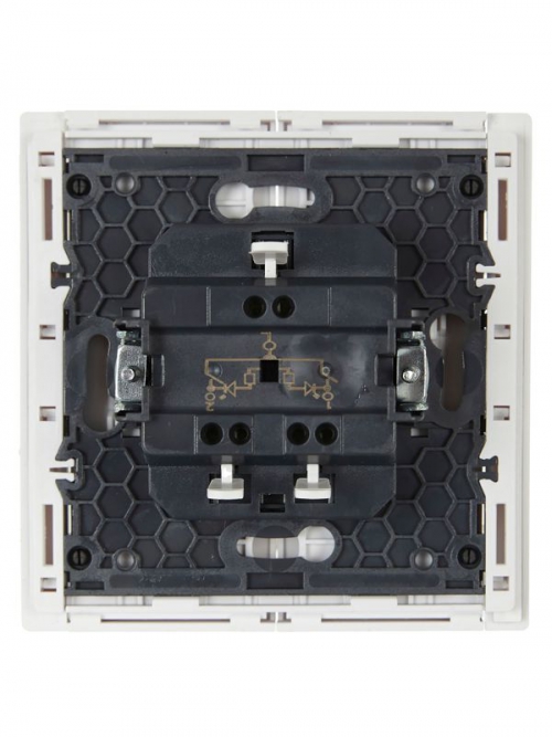 Выключатель 2-кл. СП FORTE&PIANO 10А FP206 с индикацией бел. IEK FP-V20-1-10-1-K01 FP-V20-1-10-1-K01
