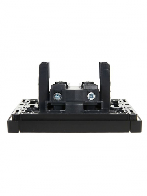 Розетка 1-м СП FORTE&PIANO FP118 10А без заземл. без защ. шторок винт. крепл. черн. IEK FP-R10-10-K02 FP-R10-10-K02