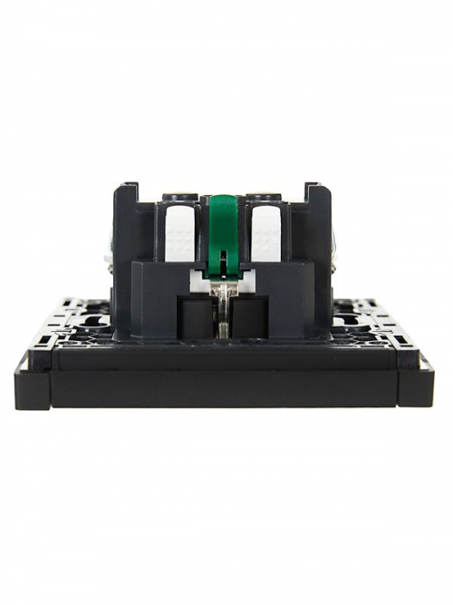 Розетка СП FORTE&PIANO FP114 16А с заземл. без защ. шторок безвинт. крепл. черн. IEK FP-R11-16-1-K02 FP-R11-16-1-K02