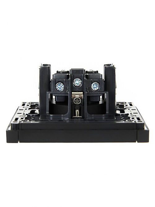 Розетка СП FORTE&PIANO FP116 16А с заземл. без защ. шторок винт. крепл. черн. IEK FP-R11-16-K02 FP-R11-16-K02