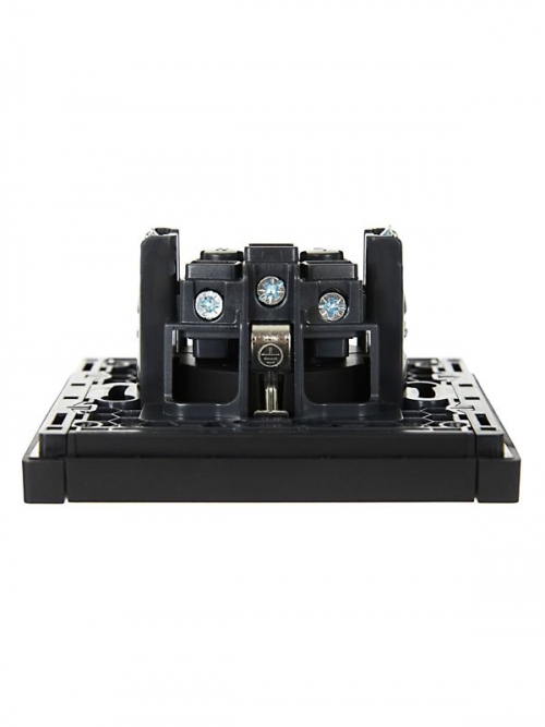 Розетка СП FORTE&PIANO FP115 16А с заземл. защ. шторки винт. крепл. черн. IEK FP-R14-16-K02 FP-R14-16-K02