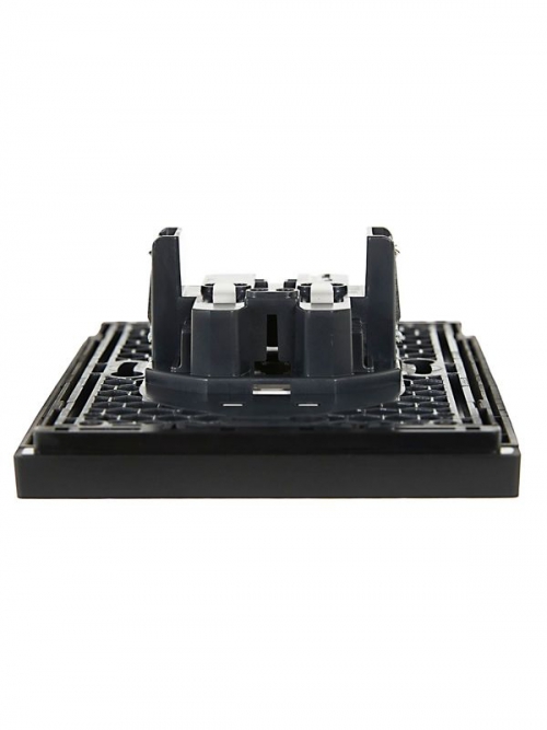 Розетка 2-м СП FORTE&PIANO FP126 10А без заземл. без защ. шторок безвинт. крепл. черн. IEK FP-R20-10-1-K02 FP-R20-10-1-K02