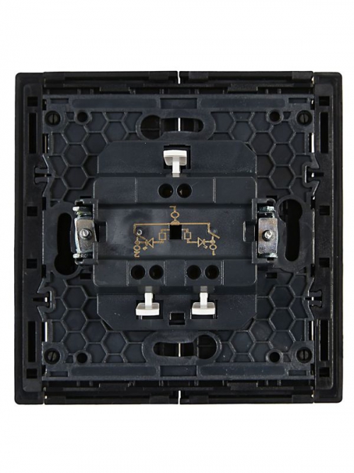 Выключатель 2-кл. СП FORTE&PIANO 10А FP106 с индикацией черн. IEK FP-V20-1-10-1-K02 FP-V20-1-10-1-K02