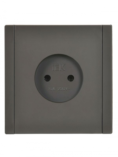 Розетка 1-м СП FORTE&PIANO FP318 10А без заземл. без защ. шторок винт. крепл. сер. IEK FP-R10-10-K03 FP-R10-10-K03
