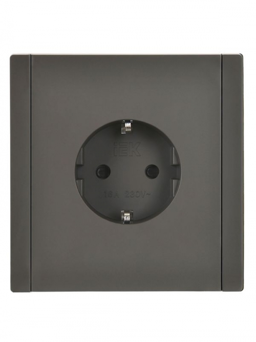 Розетка СП FORTE&PIANO FP315 16А с заземл. защ. шторки винт. крепл. сер. IEK FP-R14-16-K03 FP-R14-16-K03
