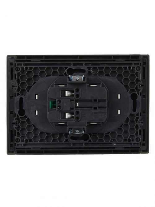 Розетка 2-м СП FORTE&PIANO FP323 16А с заземл. защ. шторки безвинт. крепл. сер. IEK FP-R24-16-1-K03 FP-R24-16-1-K03