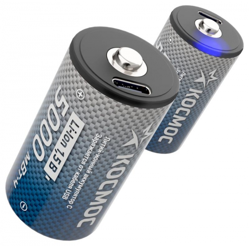 Аккумулятор C Li-ion 5000мАч (блист.2шт) КОСМОС KOCR14Li5000mWh2B KOCR14Li5000mWh2B