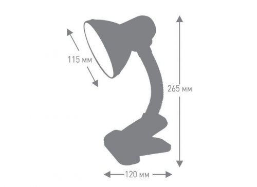 Светильник UF-320P С02 настол. прищепка 230В 60Вт E27 ЛОН черн. Ultraflash 12371 12371