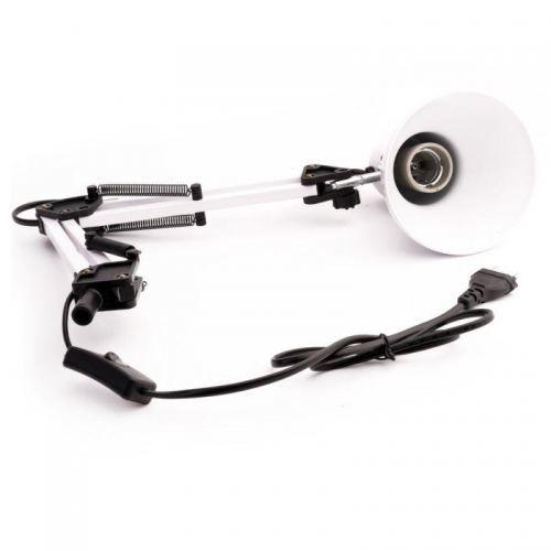 Светильник настольный UF-312P С01 230В 60Вт струбцина бел. Ultraflash 12894 12894