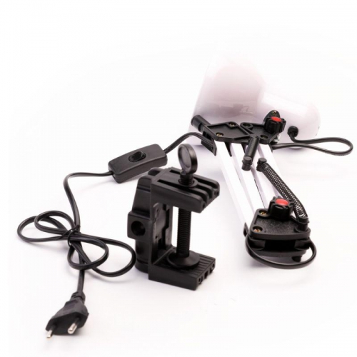Светильник настольный UF-312P С01 230В 60Вт струбцина бел. Ultraflash 12894 12894