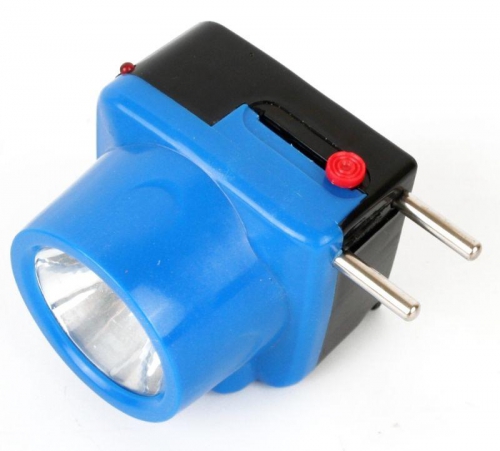 Фонарь аккумуляторный налобный LED5375 LED 0.4Вт 2 режима 220В пластик. голуб. (бокс) Ultraflash 14252 14252